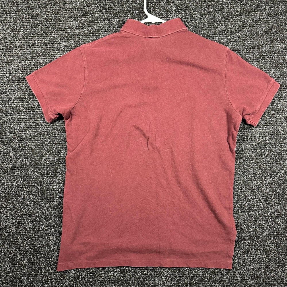 Polo Ralph Lauren Polo Shirt Mens Large Burgundy Custom Fit Cotton Pique Pony - Picture 7 of 7